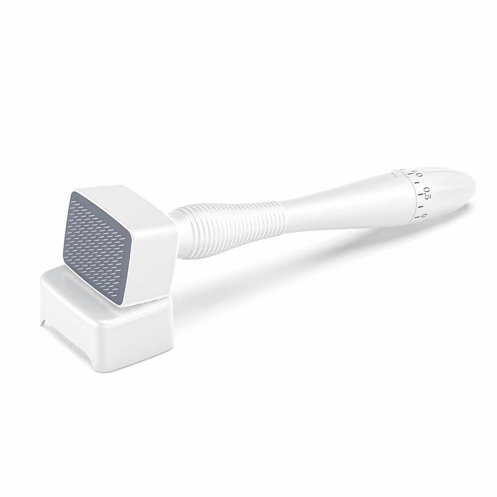 Dermastamp DRS 140A outil microneedling avec longueur d'aiguille réglable et support inclus pour un traitement cutané précis.